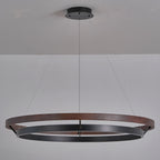 39 Inch Ring LED Walnut Chandelier - Grace