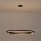 48 Inch Ring LED Walnut Chandelier - Grace