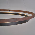 48 Inch Ring LED Walnut Chandelier - Grace