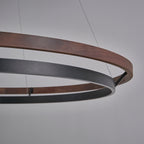 48 Inch Ring LED Walnut Chandelier - Grace