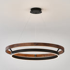 31 Inch Walnut Ring LED Chandelier - Grace