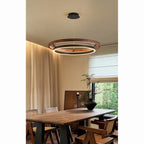 31 Inch Ring LED Walnut Chandelier - Grace