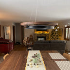 31 Inch Walnut Ring LED Chandelier - Grace