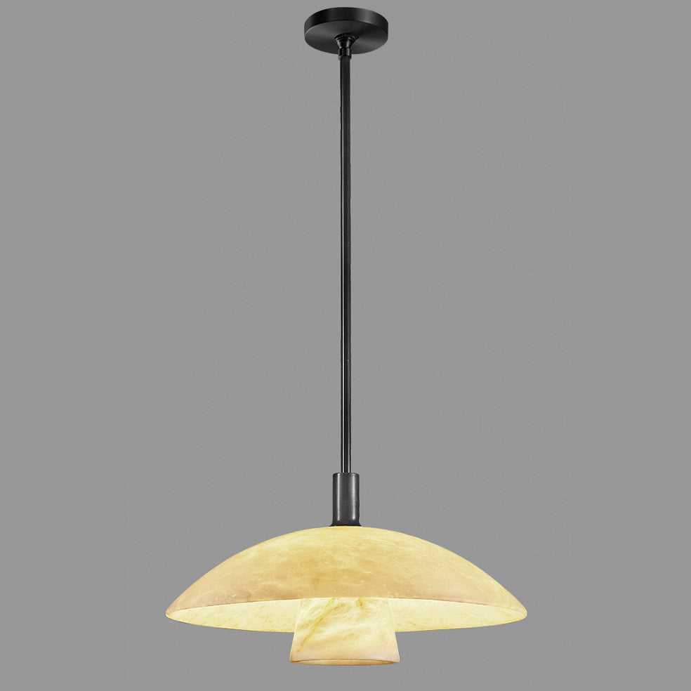 16 Inch Cloche Alabaster Pendant Light - Bloom