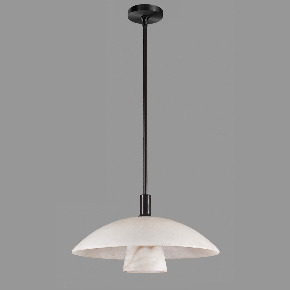 16 Inch Cloche Alabaster Pendant Light - Bloom