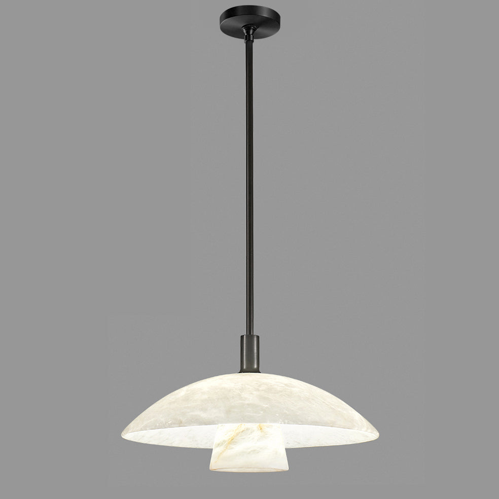 16 Inch Cloche Alabaster Pendant Light - Bloom