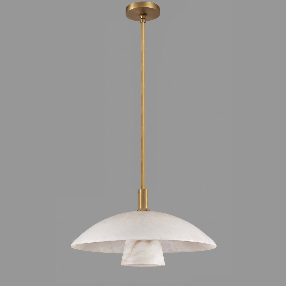 16 Inch Cloche Alabaster Pendant Light - Bloom