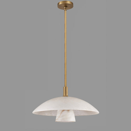 16 Inch Cloche Alabaster Pendant Light - Bloom