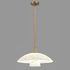 16 Inch Cloche Alabaster Pendant Light - Bloom