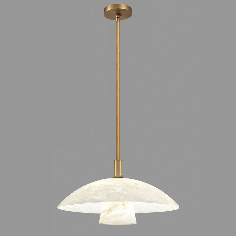 16 Inch Cloche Alabaster Pendant Light - Bloom