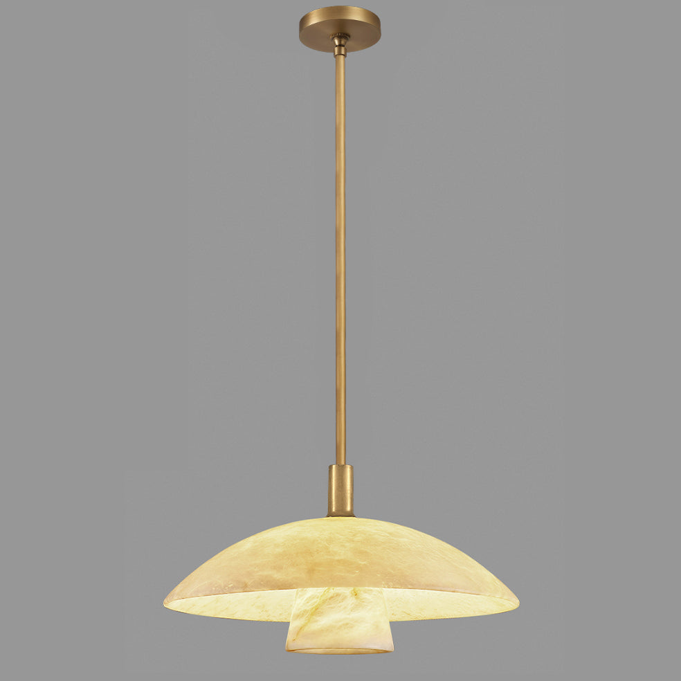 16 Inch Cloche Alabaster Pendant Light - Bloom