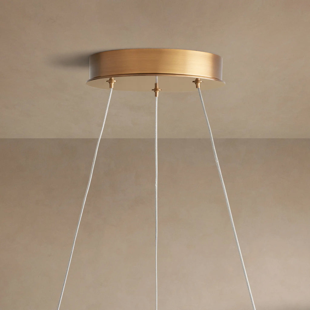 Lustre rond en verre à disques de 107 cm - Lyla