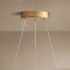 Lustre rond en verre à disques de 107 cm - Lyla