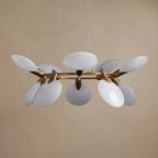 Lustre rond en verre à disques de 107 cm - Lyla