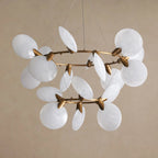 119 cm Kronleuchter aus Disc-Glas, 2-stufig – Lyla