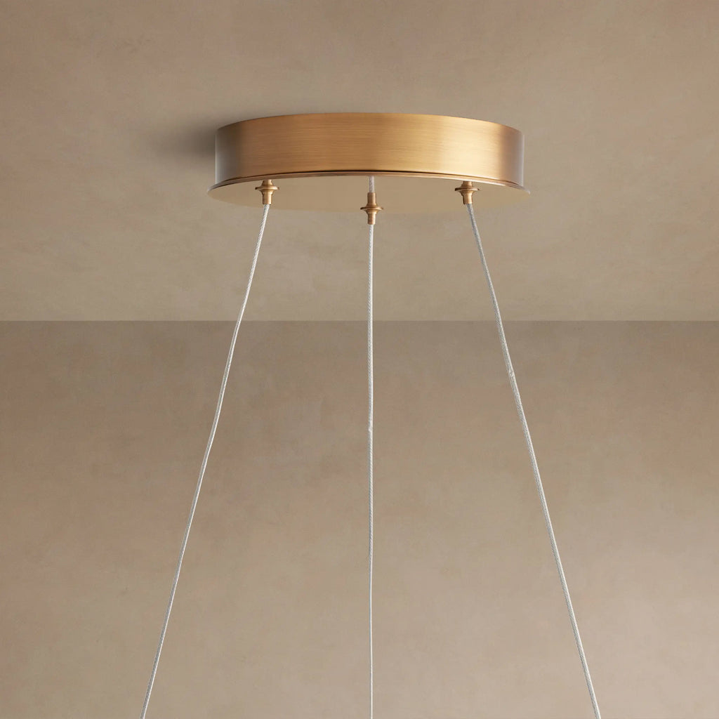 119 cm Kronleuchter aus Disc-Glas, 2-stufig – Lyla