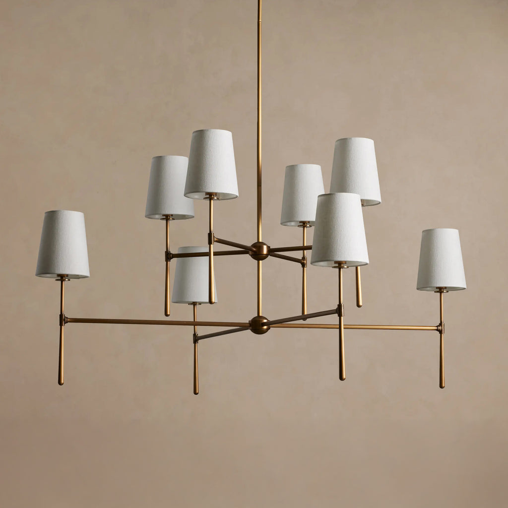 122 cm 2-Tier Fabric Shade Chandelier - Rhodes