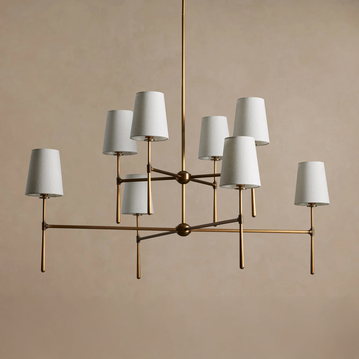 122 cm 2-Tier Fabric Shade Chandelier - Rhodes