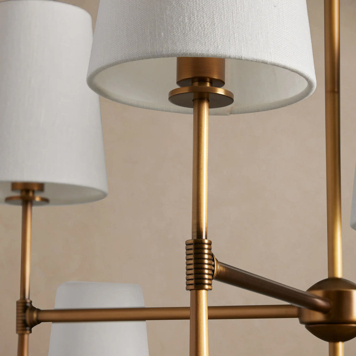 122 cm 2-Tier Fabric Shade Chandelier - Rhodes