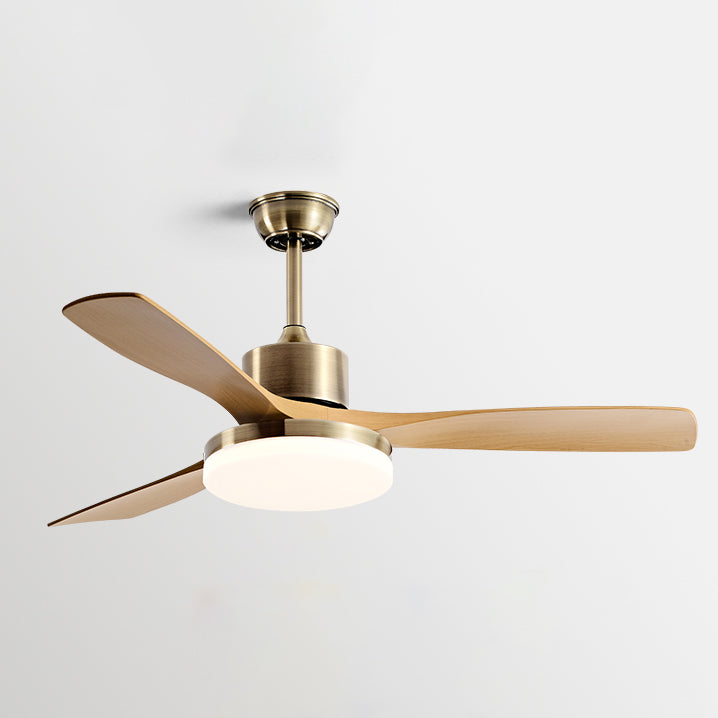 60 Inch Three Oak Blade Quiet Ceiling Fan with Dimmable Light - Timberline