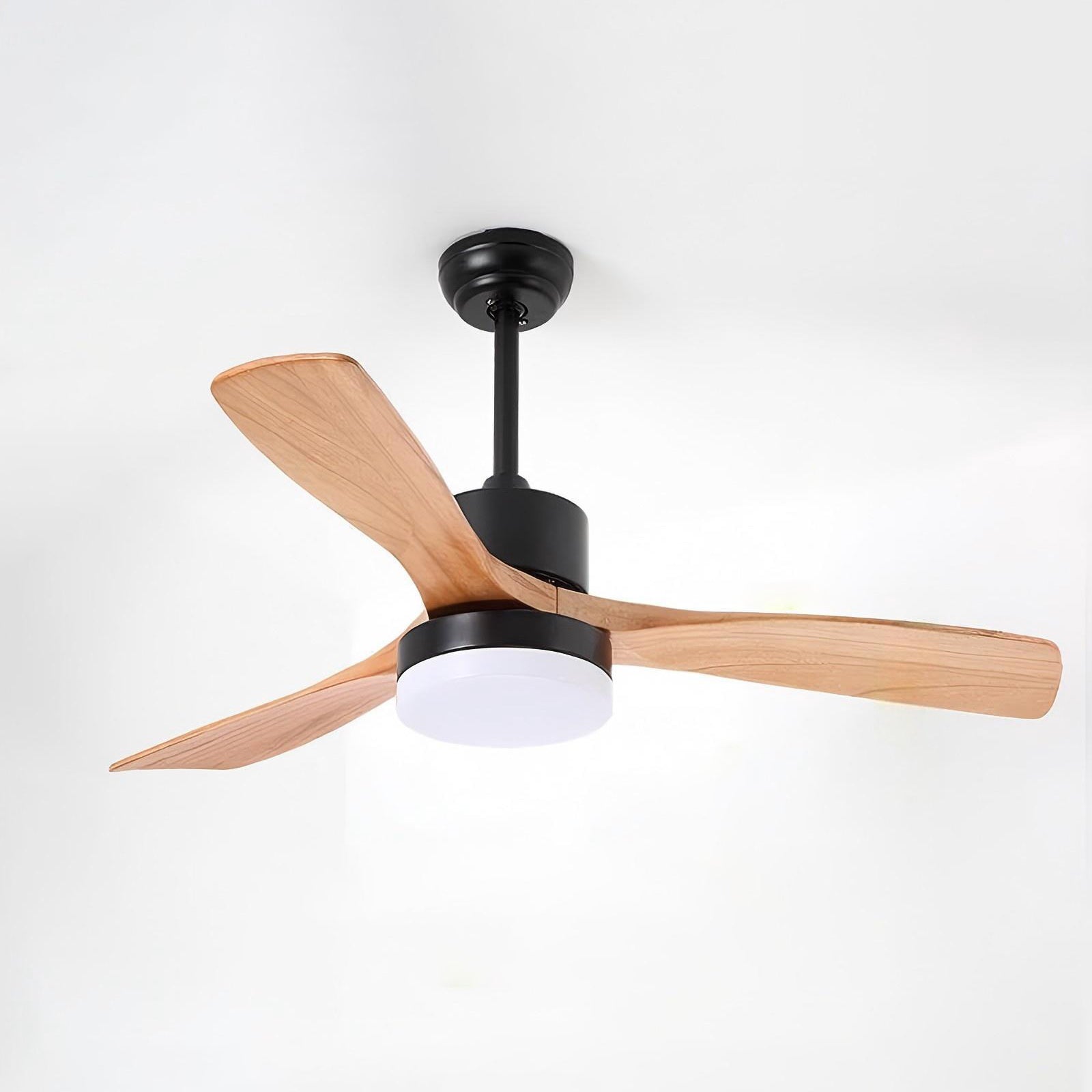 42 Inch Three Oak Blade Quiet Ceiling Fan with Dimmable Light - Timberline