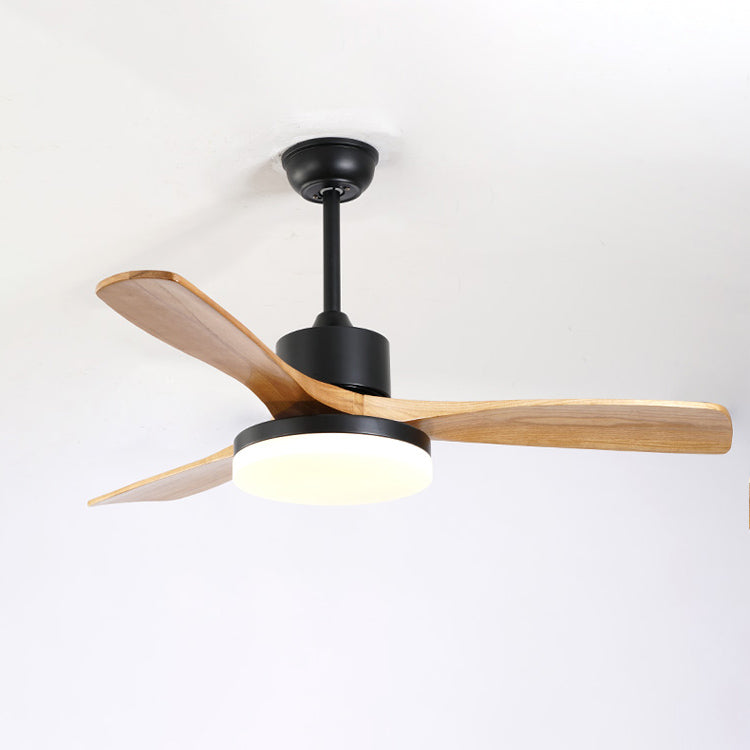52 Inch Three Oak Blade Quiet Ceiling Fan with Dimmable Light - Timberline