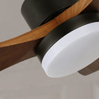 42 Inch Three Walnut Blade Quiet Ceiling Fan with Dimmable Light - Timberline