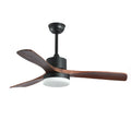 42 Inch Three Walnut Blade Quiet Ceiling Fan with Dimmable Light - Timberline