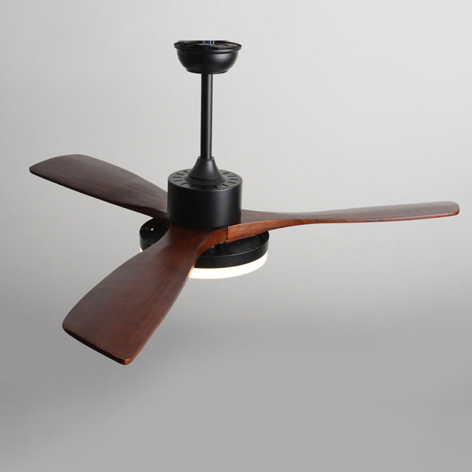 52 Inch Three Walnut Blade Quiet Ceiling Fan with Dimmable Light - Timberline