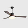 52 Inch Three Walnut Blade Quiet Ceiling Fan with Dimmable Light - Timberline