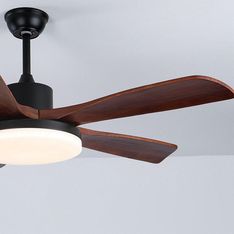 60 Inch Five Walnut Blade Quiet Ceiling Fan with Dimmable Light - Timberline