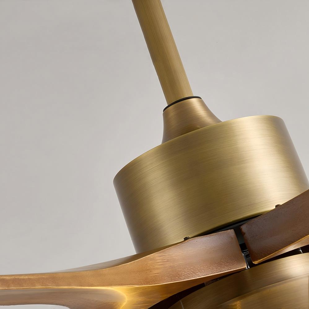 60 Inch Three Oak Blade Quiet Ceiling Fan with Dimmable Light - Timberline