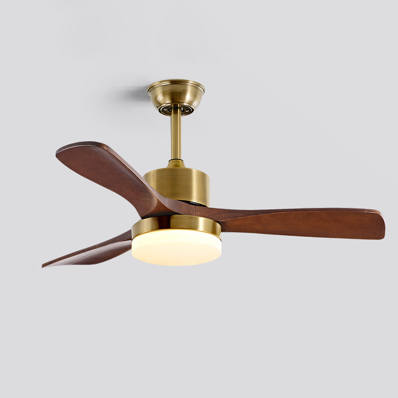 42 Inch Three Walnut Blade Quiet Ceiling Fan with Dimmable Light - Timberline