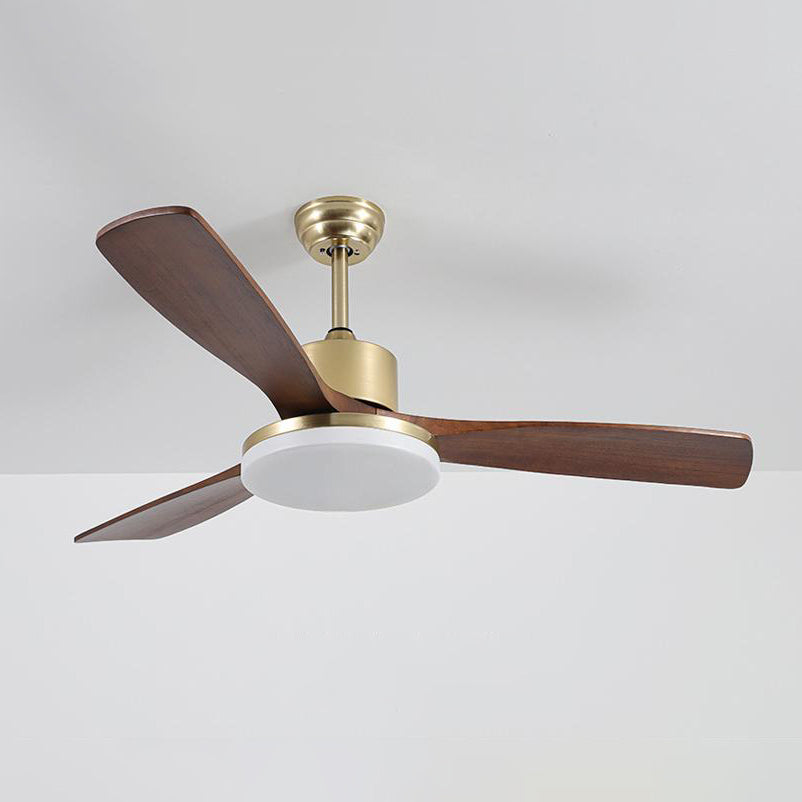 52 Inch Three Walnut Blade Quiet Ceiling Fan with Dimmable Light - Timberline