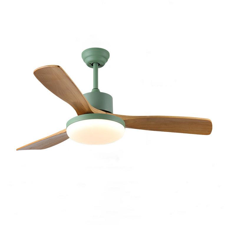 52 Inch Three Oak Blade Quiet Ceiling Fan with Dimmable Light - Timberline