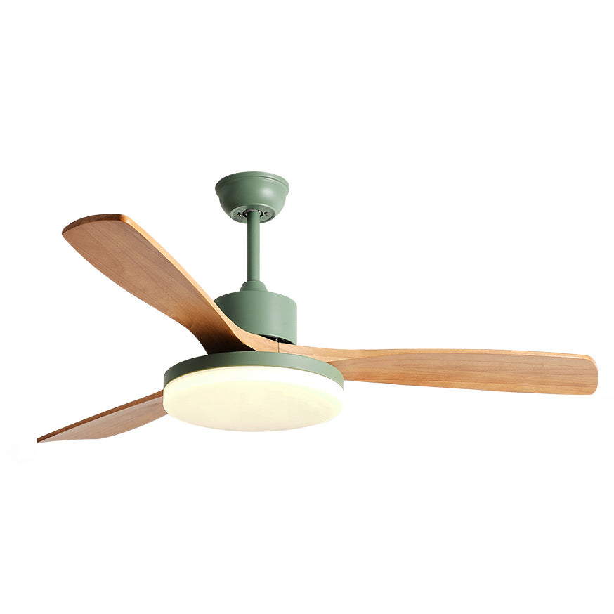 60 Inch Three Oak Blade Quiet Ceiling Fan with Dimmable Light - Timberline