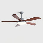 60 Inch Five Walnut Blade Quiet Ceiling Fan with Dimmable Light - Timberline
