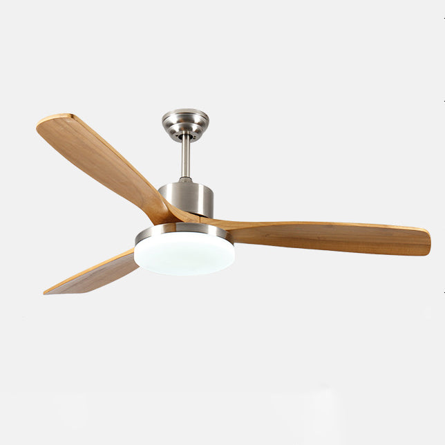 60 Inch Three Oak Blade Quiet Ceiling Fan with Dimmable Light - Timberline