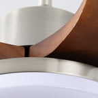 60 Inch Five Walnut Blade Quiet Ceiling Fan with Dimmable Light - Timberline