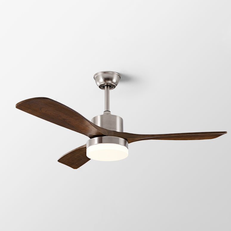 42 Inch Three Walnut Blade Quiet Ceiling Fan with Dimmable Light - Timberline