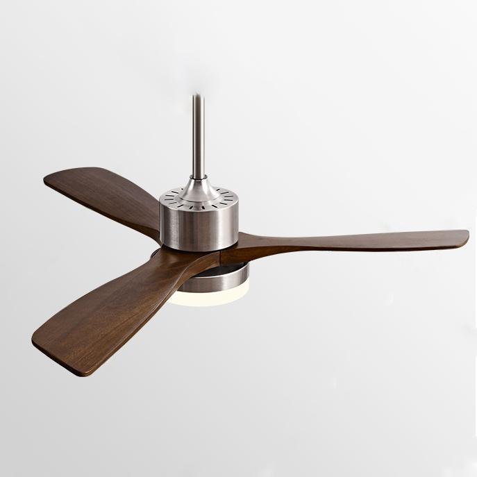 42 Inch Three Walnut Blade Quiet Ceiling Fan with Dimmable Light - Timberline