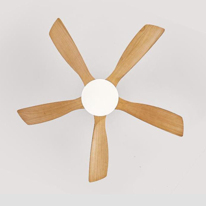 52 Inch Five Oak Blade Quiet Ceiling Fan with Dimmable Light - Timberline