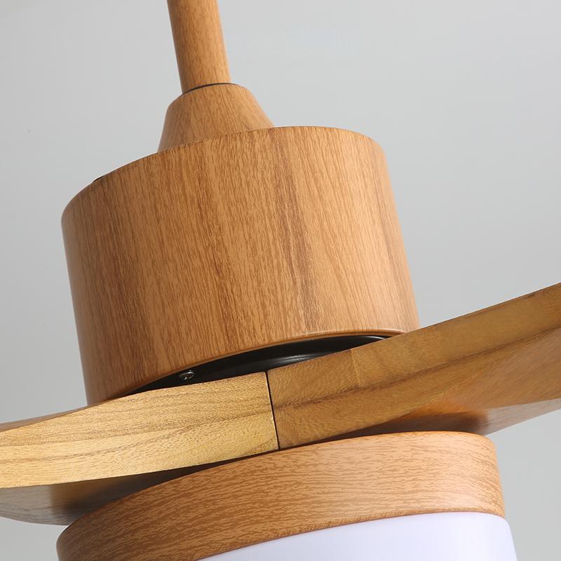 42 Inch Three Oak Blade Quiet Ceiling Fan with Dimmable Light - Timberline