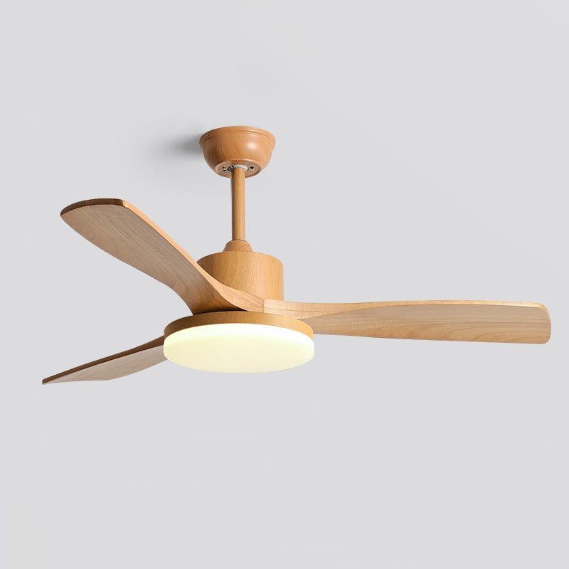 52 Inch Three Oak Blade Quiet Ceiling Fan with Dimmable Light - Timberline