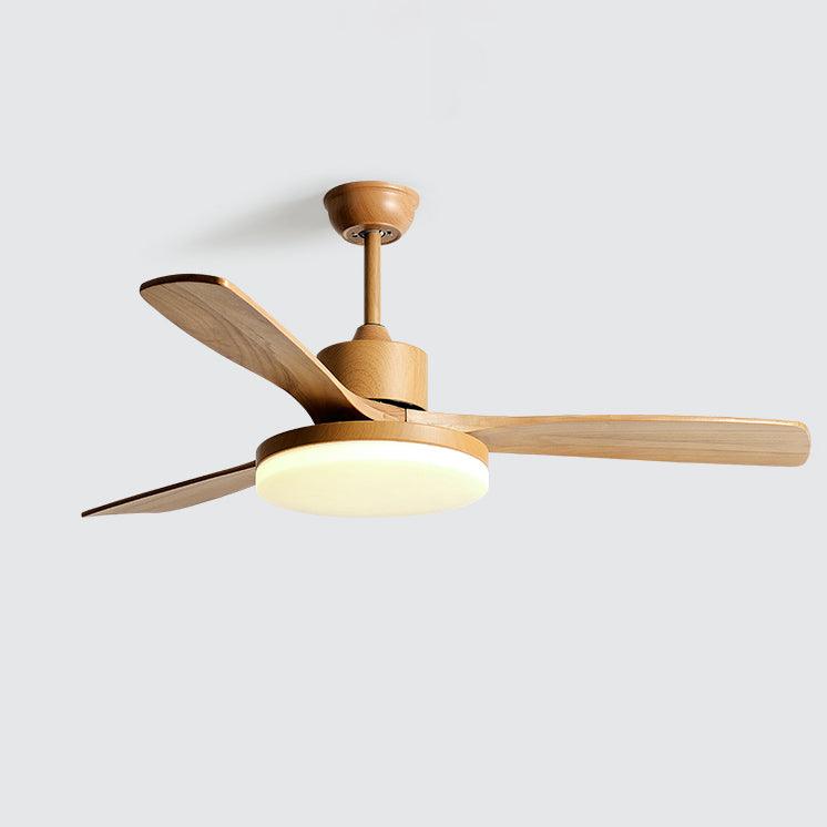 60 Inch Three Oak Blade Quiet Ceiling Fan with Dimmable Light - Timberline