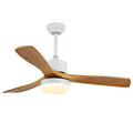 42 Inch Three Oak Blade Quiet Ceiling Fan with Dimmable Light - Timberline