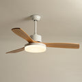 52 Inch Three Oak Blade Quiet Ceiling Fan with Dimmable Light - Timberline