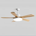 52 Inch Five Oak Blade Quiet Ceiling Fan with Dimmable Light - Timberline