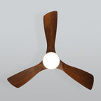 42 Inch Three Walnut Blade Quiet Ceiling Fan with Dimmable Light - Timberline