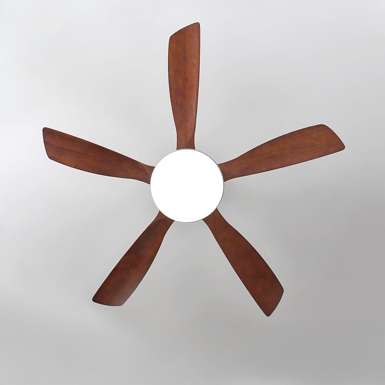 52 Inch Five Walnut Blade Quiet Ceiling Fan with Dimmable Light - Timberline